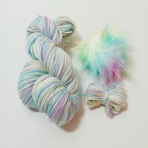 Merino wool pastel multi colored yarn